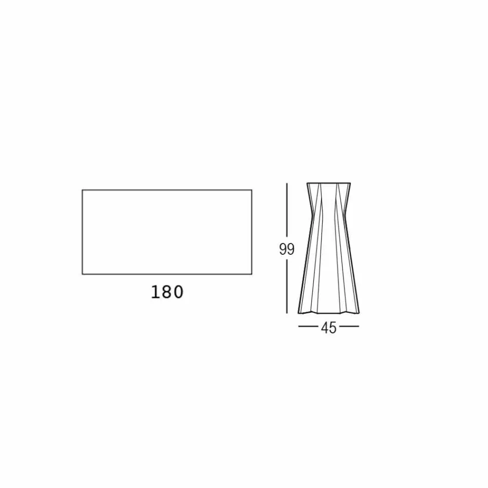 Vysoký stůl s deskou HPL a základnou z polyethylenu vyrobený v Itálii - Tinuccia Viadurini