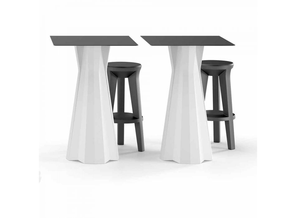 Vysoký stůl s deskou HPL a základnou z polyethylenu vyrobený v Itálii - Tinuccia Viadurini