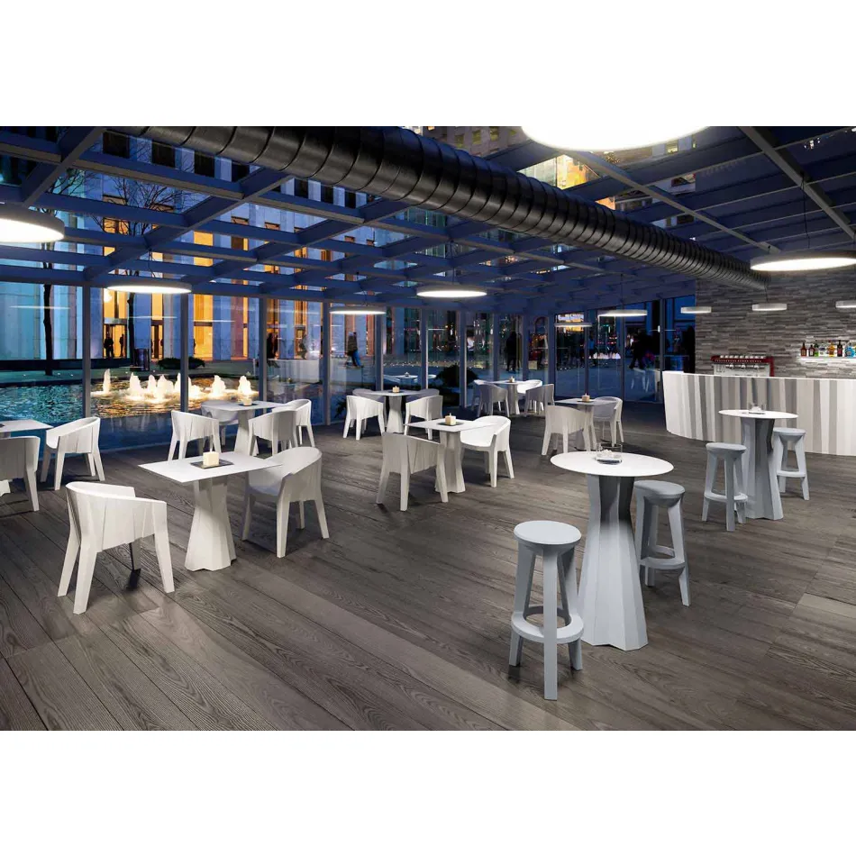 Vysoký stůl s deskou HPL a základnou z polyethylenu vyrobený v Itálii - Tinuccia Viadurini