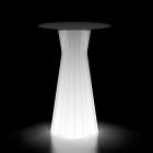 Venkovní vysoký stůl se světelnou základnou a deskou HPL vyrobený v Itálii - Tinuccia Viadurini