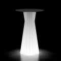 Světelný venkovní stůl s LED podstavcem a deskou HPL Made in Italy - Tinuccia