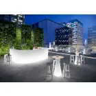 Venkovní vysoký stůl se světelnou základnou a deskou HPL vyrobený v Itálii - Tinuccia Viadurini