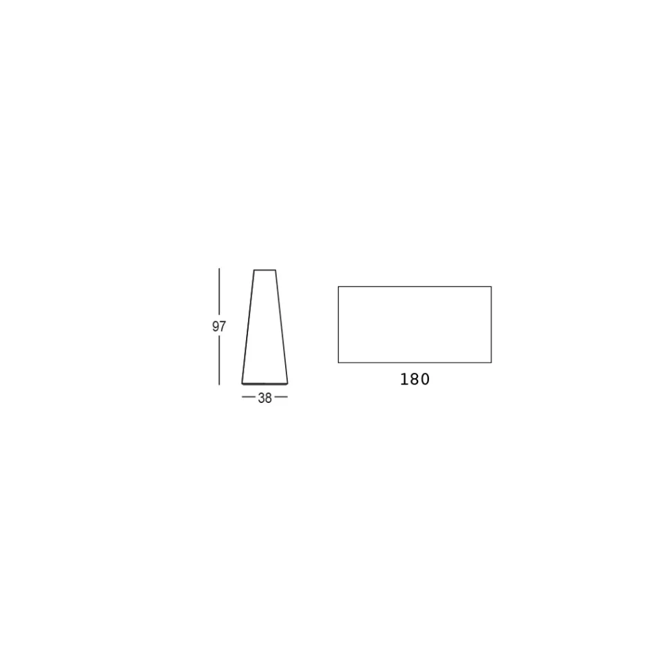 Venkovní vysoký stůl s obdélníkovou deskou z Hpl Made in Italy - Forlina Viadurini