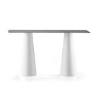 Venkovní vysoký stůl s obdélníkovou deskou z HPL Made in Italy - Forlina Viadurini