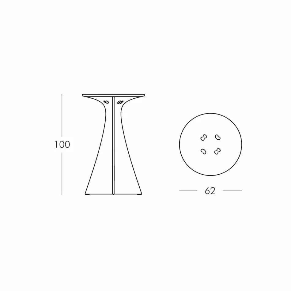 Moderní designový stůl, v polyetylenu - Jet Next by Slide Viadurini