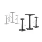 Vysoký kulatý stůl z polyetylenu s HPL deskou Made in Italy - Pito Viadurini