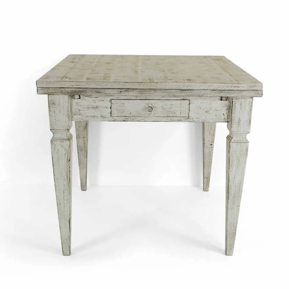 Roztažitelný řemeslný stůl až do 170 cm ve dřevě vyrobeném v Itálii - Marseille Viadurini