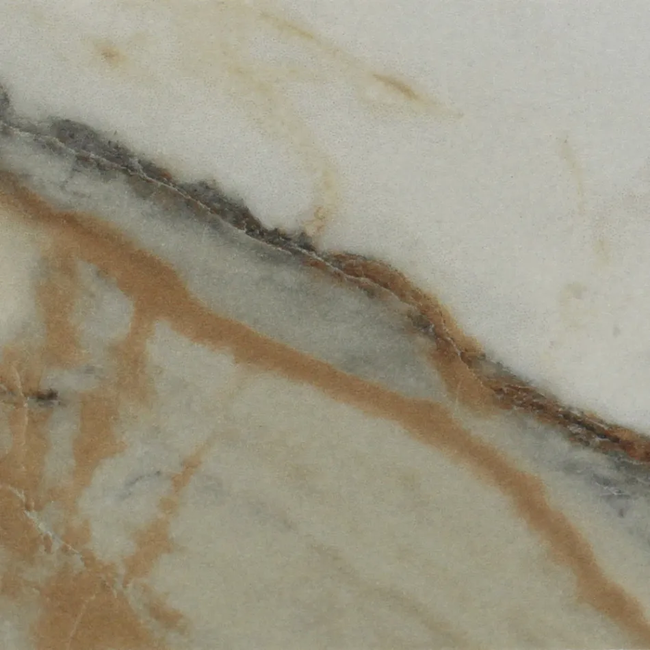 Stůl s dřevěnou základnou a keramickou deskou Calacatta Hermitage - Infinity Viadurini