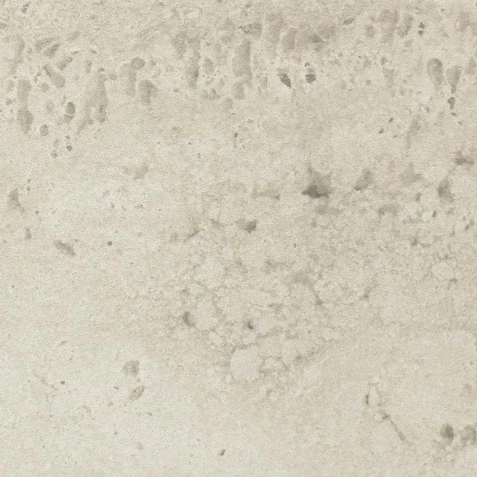 Stůl s dřevěnou základnou a světlou travertinovou keramickou deskou - Infinity Viadurini