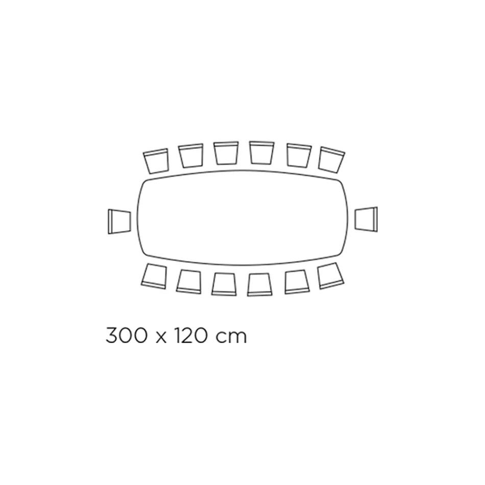 Stůl s keramickou deskou ve tvaru soudku a ocelovou základnou Made in Italy - Ezzellino Viadurini