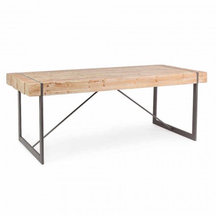 Stůl Homemotion Industrial Style Fir Wood - Wallie Viadurini