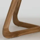 Stůl s deskou Okumè s povrchovou úpravou Microcement Made in Italy - Halenka Viadurini