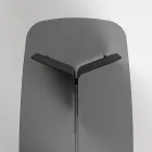 Stůl s tvarovanou skleněnou deskou a zakřivenou kovovou základnou - Piacere Viadurini