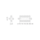 Rozšiřitelný konzolový stůl až do 325 cm z laminátu Made in Italy - dalmatin Viadurini