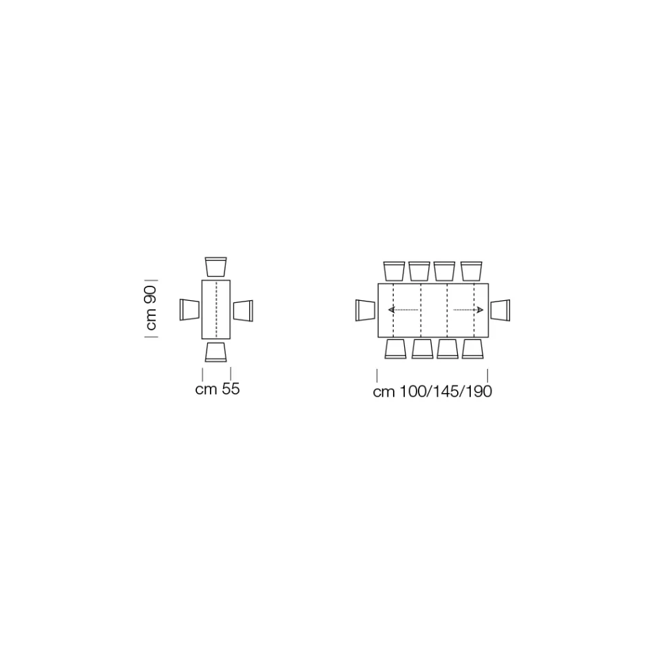 Rozkládací konzolový stolek z dýhovaného dřeva Made in Italy - Gordito Viadurini