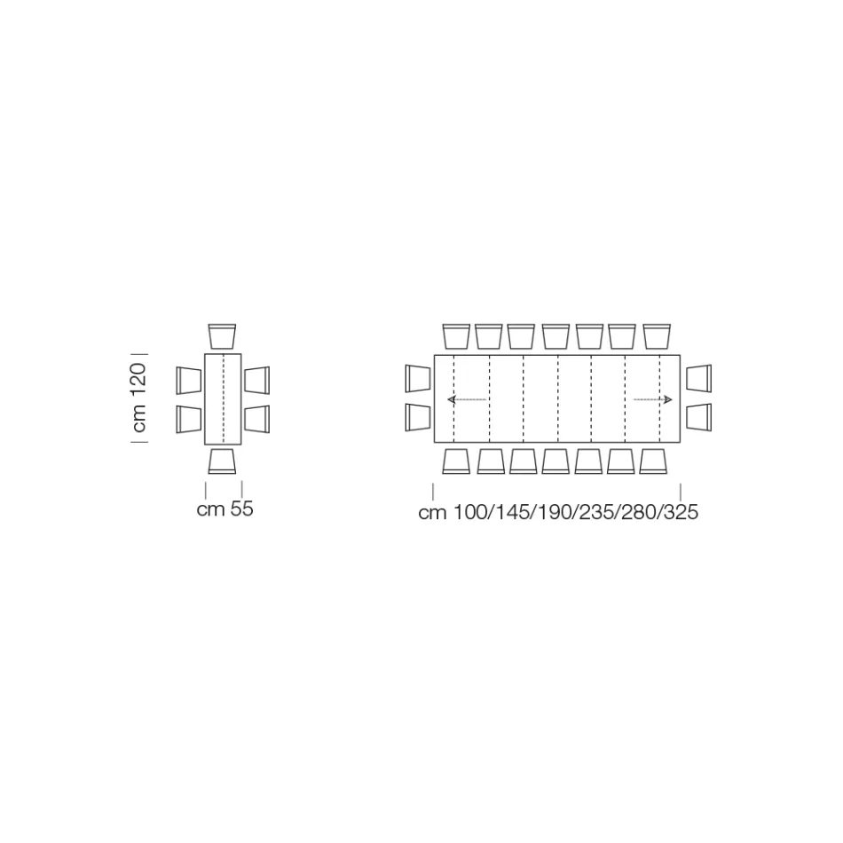 Rozkládací konzolový stolek z dýhovaného dřeva Made in Italy - Gordito Viadurini