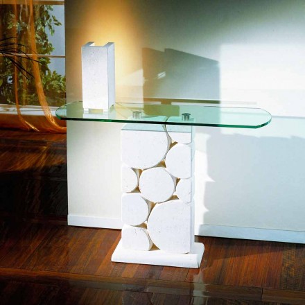 Konzolová deska z kamene a skla s moderním designem Hosios Viadurini
