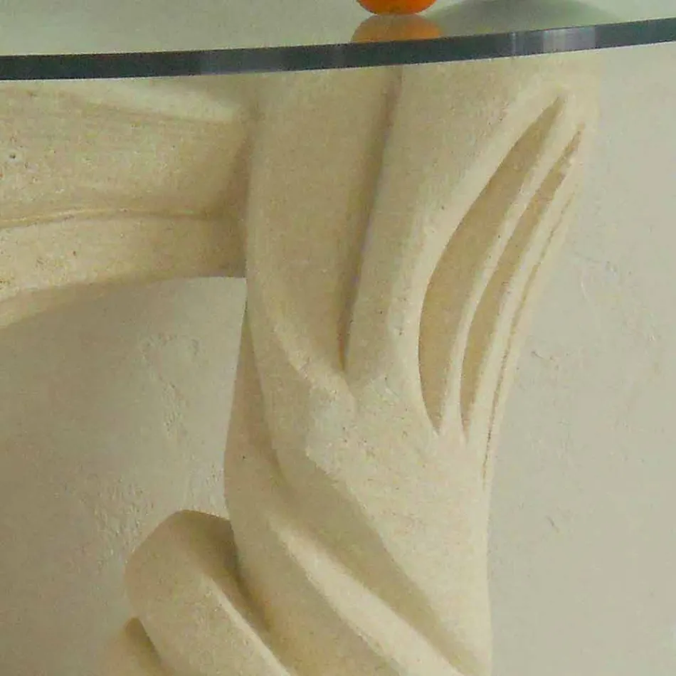 Konzolová deska z kamenného kamene a krystalu designu Emera Viadurini