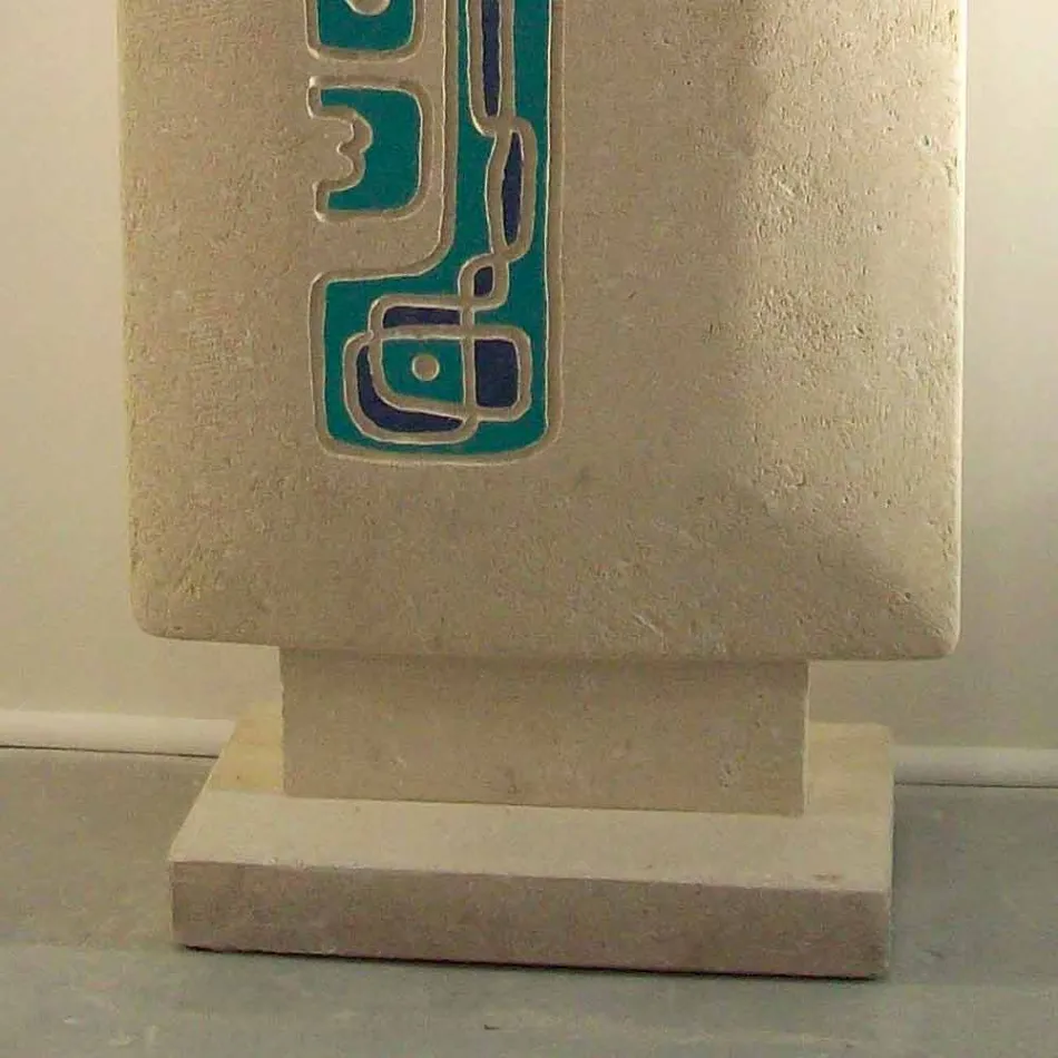 Obdélníkový konzolový stůl v kamenném a krystalovém designu Soter Viadurini