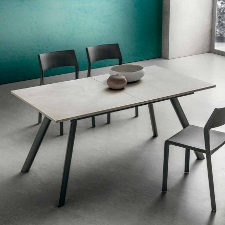 Rozkládací kuchyňský stůl až do 210 cm Stone Effect Made in Italy - Giocondo Viadurini