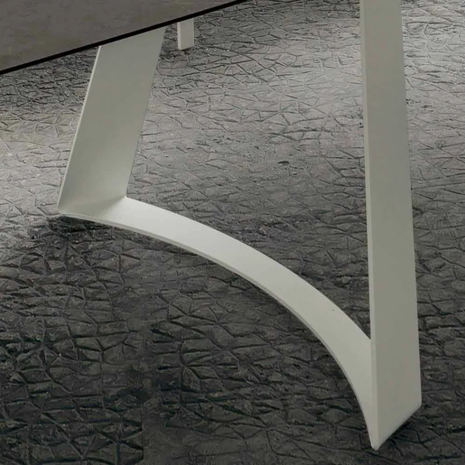 Rozkládací kuchyňský stůl do 280 cm Mramorový efekt Made in Italy - Pinocchio Viadurini