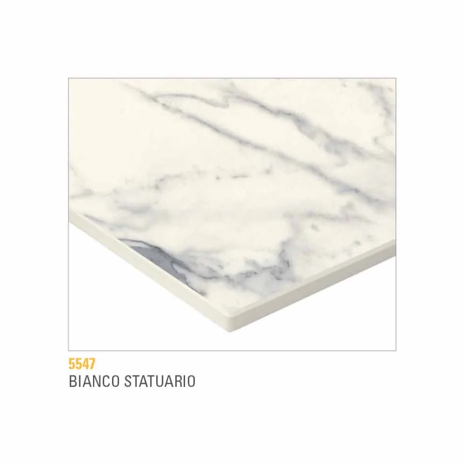 Rozkládací kuchyňský stůl do 280 cm Mramorový efekt Made in Italy - Pinocchio Viadurini