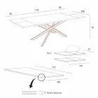 Rozkládací kuchyňský stůl do 280 cm ze dřeva Made in Italy - Carlino Viadurini