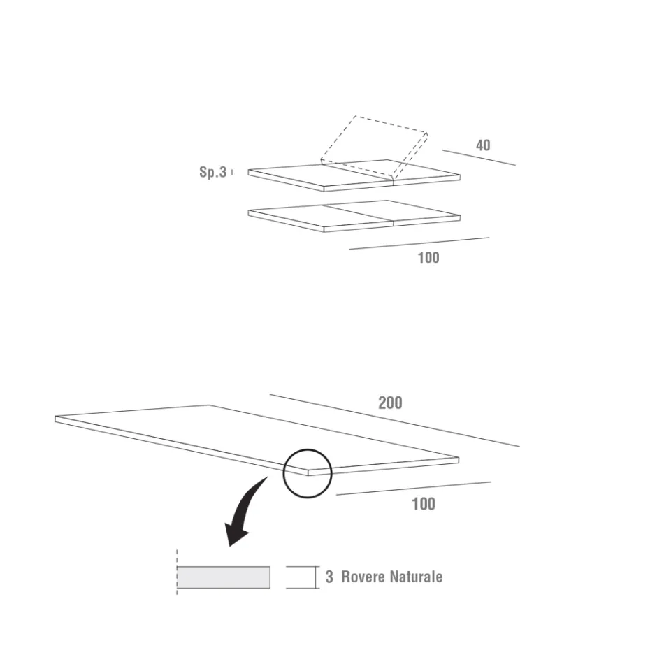 Rozkládací kuchyňský stůl do 280 cm ze dřeva Made in Italy - Carlino Viadurini