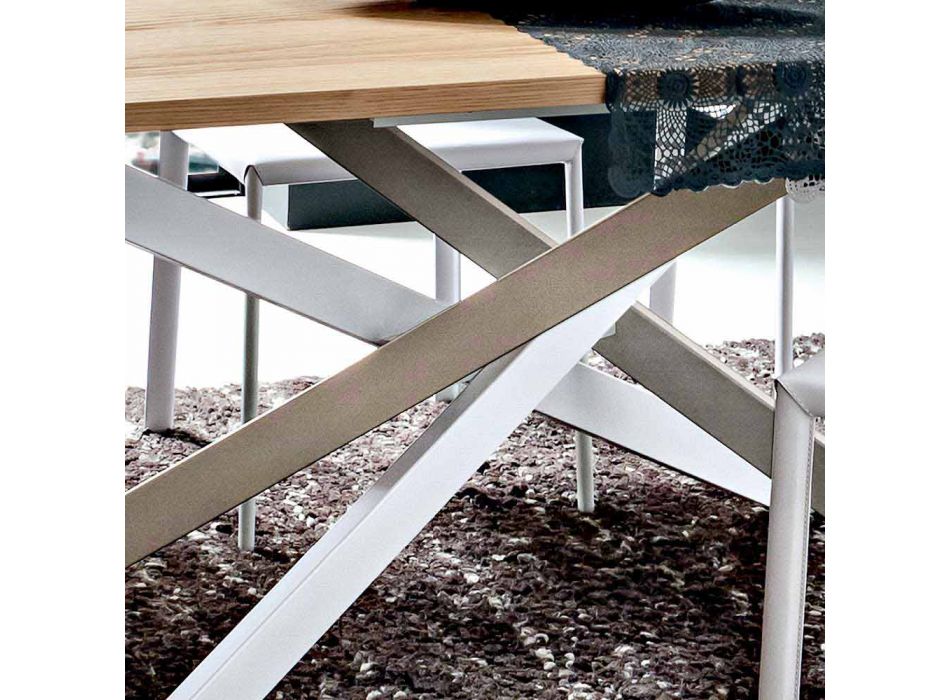 Rozkládací kuchyňský stůl do 280 cm ze dřeva Made in Italy - Carlino Viadurini