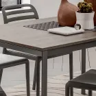 Kuchyňský stůl s melaminovou deskou a kovovou základnou vyroben v Itálii - Spilla Viadurini