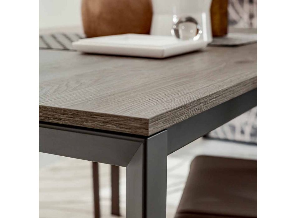 Kuchyňský stůl s melaminovou deskou a kovovou základnou vyroben v Itálii - Spilla Viadurini