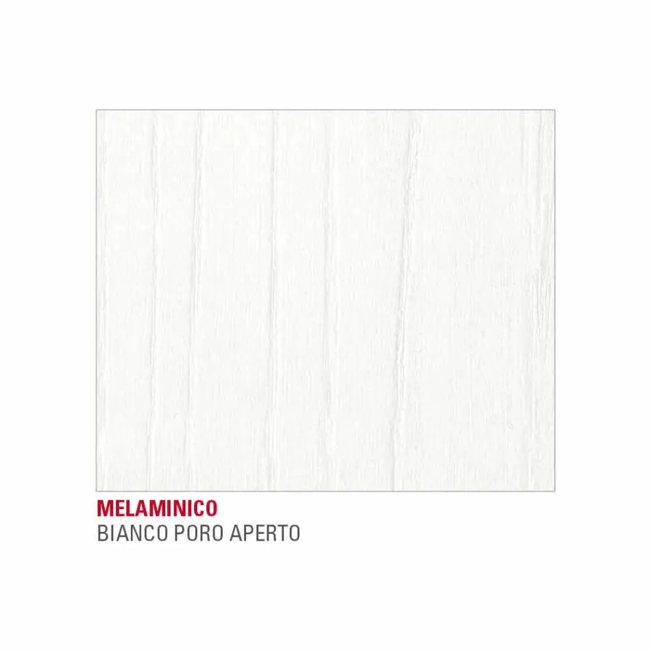 Kuchyňský stůl s melaminovou deskou a kovovou základnou vyroben v Itálii - Spilla Viadurini