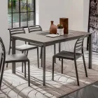 Kuchyňský stůl s melaminovou deskou a kovovou základnou vyroben v Itálii - Spilla Viadurini