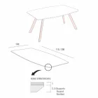 Kuchyňský stůl z laminovaného Fenixu a černého hliníku vyrobený v Itálii - Lingotto Viadurini