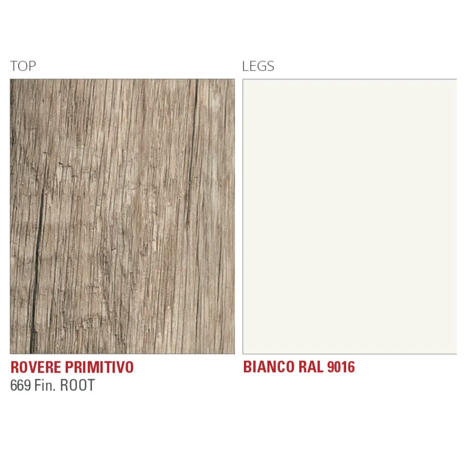 Kuchyňský stůl z HPL s kovovou základnou Fine Made in Italy - Pinocchio Viadurini