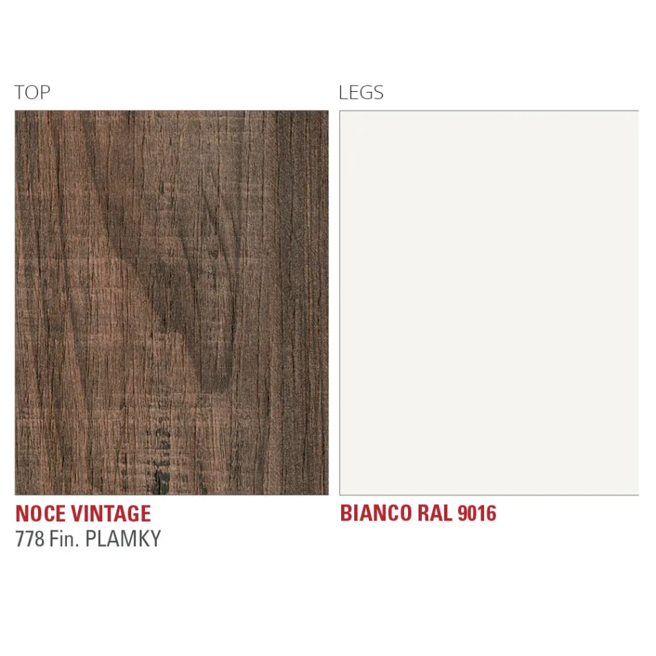 Kuchyňský stůl z HPL s kovovou základnou Fine Made in Italy - Pinocchio Viadurini