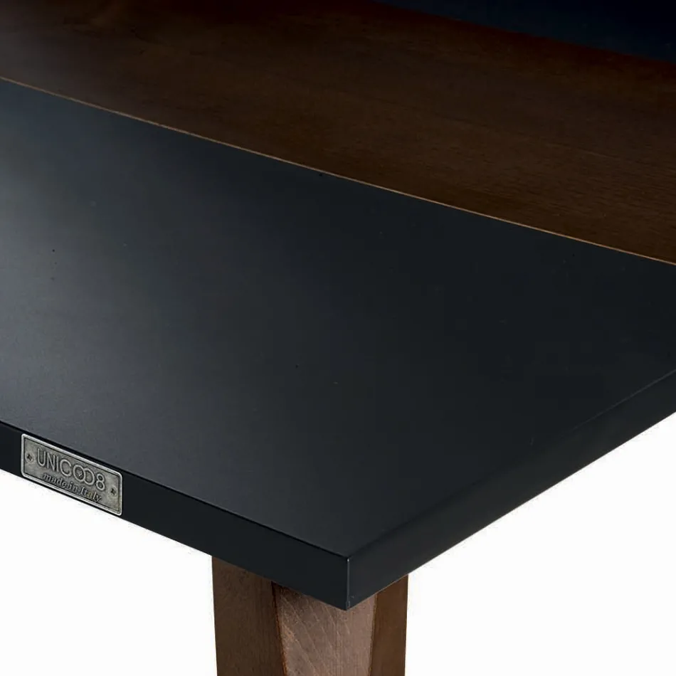 Kuchyňský stůl Mdf s vložkou z masivního dřeva Made in Italy - Tusco Viadurini