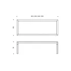 Kuchyňský stůl z extra čirého skla s dřevěnými nohami Made in Italy - Super Viadurini