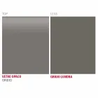 Kuchyňský stůl z matného skla s kovovou strukturou vyrobený v Itálii - brož Viadurini