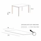 Kuchyňský stůl z matného skla s kovovou strukturou vyrobený v Itálii - brož Viadurini