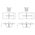 Obdélníkový kuchyňský stůl se skleněnou deskou a podstavcem Made in Italy - Tiseo Viadurini