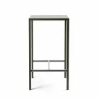 Venkovní lakovaný kovový čtvercový barový stůl vyrobený v Itálii - Fada Viadurini