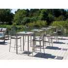 Čtvercový barový stůl z lakovaného kovu vyrobený v Itálii - Kuba Viadurini