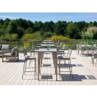 Čtvercový barový stůl z lakovaného kovu vyrobený v Itálii - Kuba Viadurini