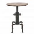 Kulatý stůl v průmyslovém stylu v designu železa a dřeva - Niv