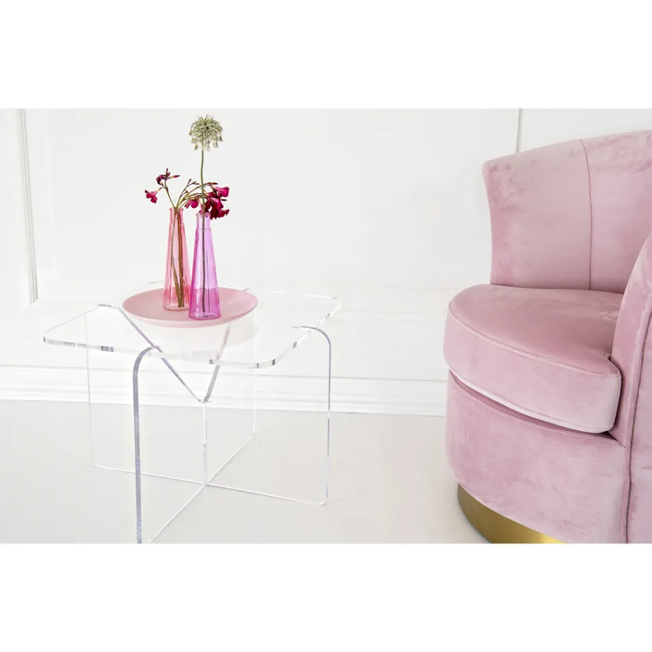 Designový konferenční stolek z průhledného nebo uzeného plexiskla - Draco Viadurini