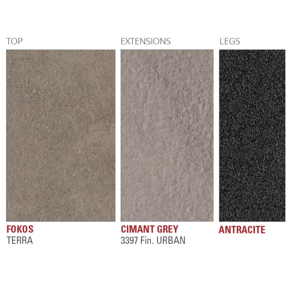 Rozkládací kuchyňský stůl z jemné laminované keramiky Made in Italy - Efisto Viadurini