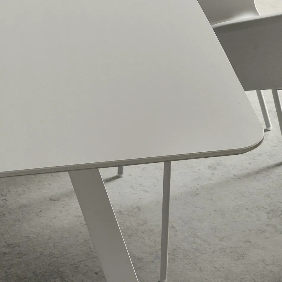 Kuchyňský stůl se sudovou deskou ve Fenix Made in Italy, Luxury - Lingotto Viadurini