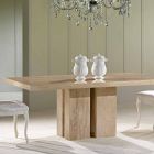 Designový kuchyňský stůl v Daino Marble Vyrobeno v Itálii - Zarino Viadurini