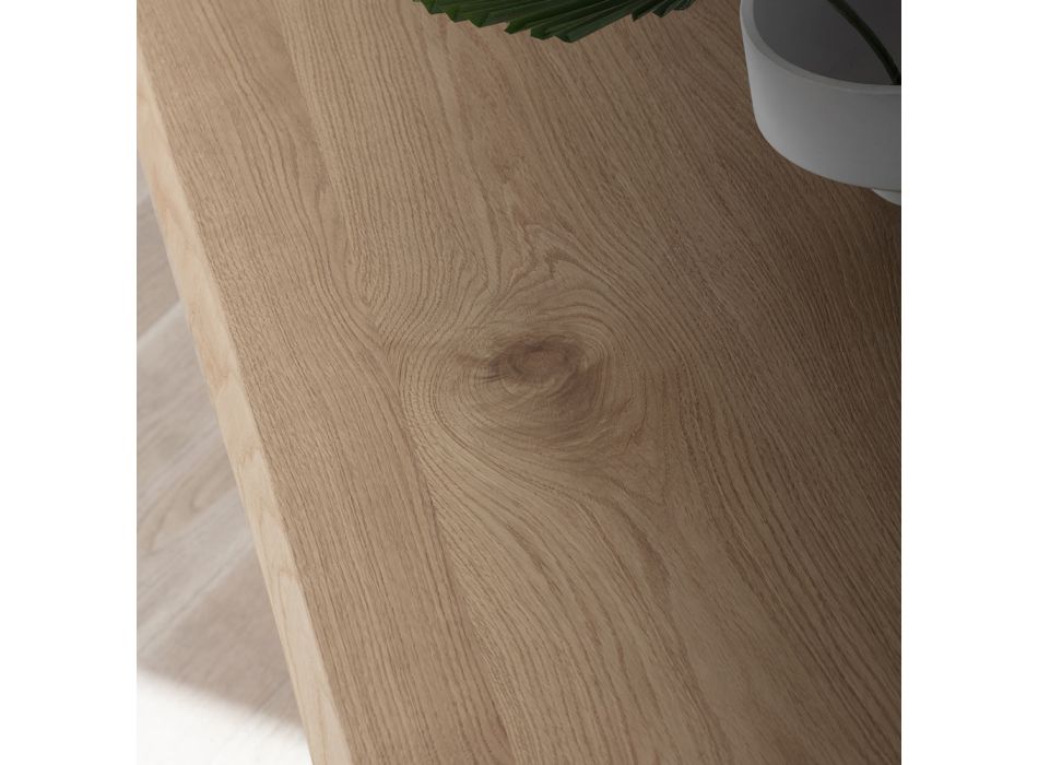 Pevný kovový kuchyňský stůl a dřevěná deska Made in Italy - Bastiano Viadurini